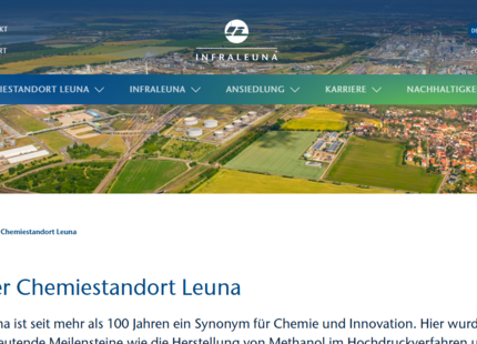 Relaunch des Webauftritts der InfraLeuna GmbH
