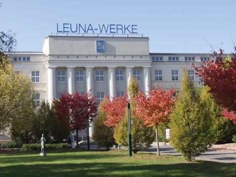 Auf diesem Bild sehen sie das Bürogebäude der InfraLeuna