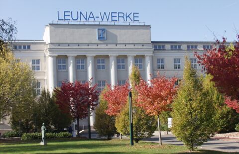Auf diesem Bild sehen sie das Bürogebäude der InfraLeuna